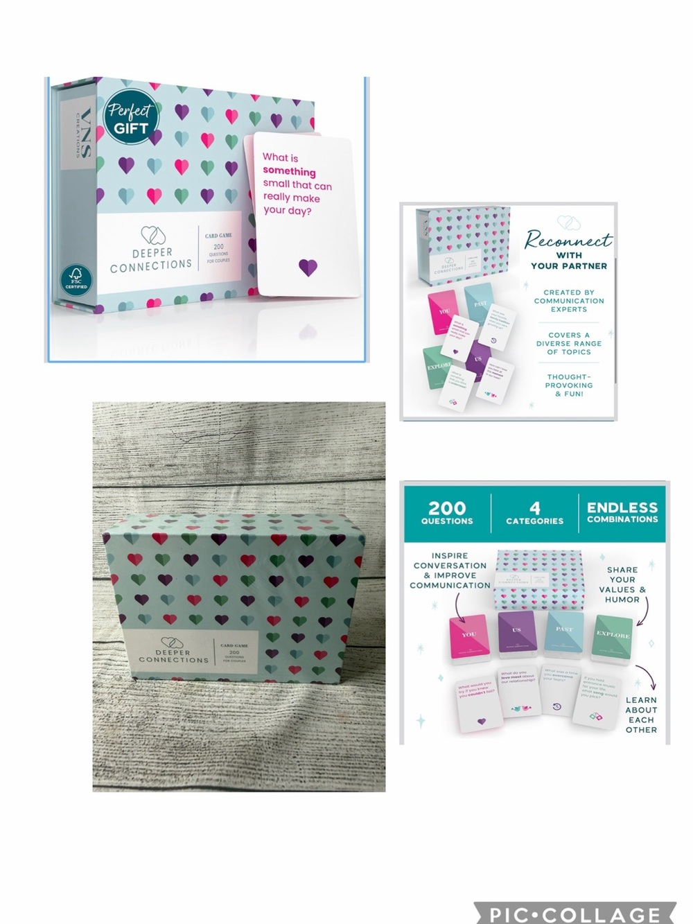 Deeper Connections Card Game — Mint Box with Multicolor Hearts